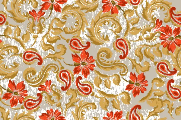 Çiçekli kusursuz desen, vektör illüstrasyonu