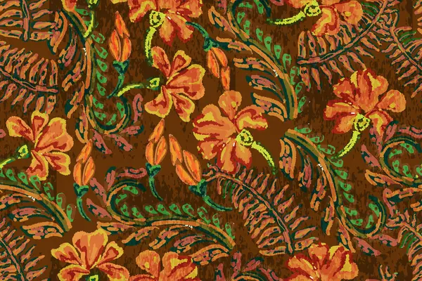 Suluboya çiçekli kusursuz desen