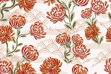 floral motifs for fabrics, covers, backgrounds, motifs, etc.