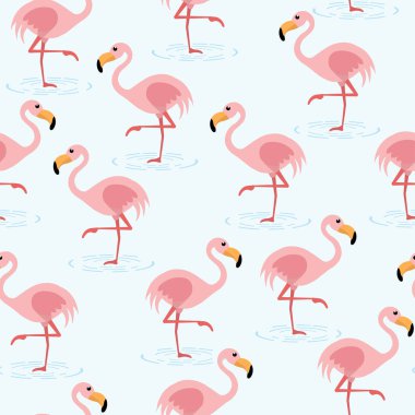 flamingo pattern vector illustration background