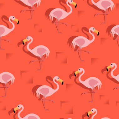flamingo pattern vector illustration background