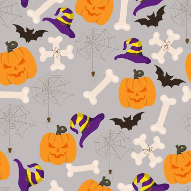 Cadılar Bayramı arkaplansız vektör illüstrasyonu 