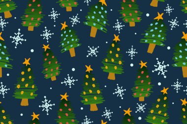 Christmas Tree seamless pattern for backdrop, fabric, wrapping, etc.