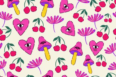 seamless pattern with abstract flowers yk2 style 