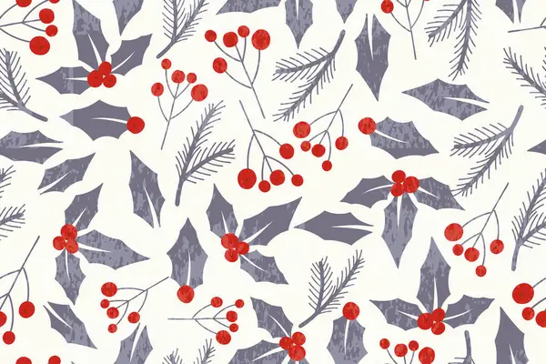Hand drawn Christmas patterns for fabric backgrounds, covers, wrapping, etc.