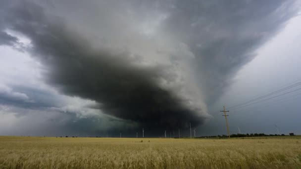 Beelden Van Lente Zomer Storm Jagen Seizoen Great Plains America — Stockvideo