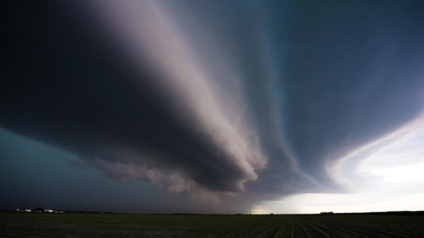 Filmaufnahmen Von Der Sturmsaison Frühjahr Sommer Den Great Plains America — Stockvideo