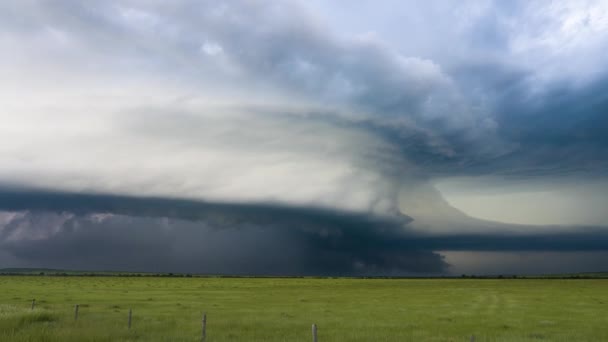 Filmaufnahmen Von Der Sturmsaison Frühjahr Sommer Den Great Plains America — Stockvideo