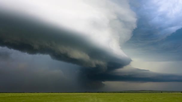 Кадри Сезону Весняних Літніх Штормів Великих Рівнинах Америки Торнадо Великий — стокове відео