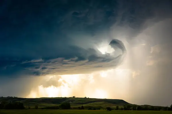 Incredible Storm Cloud Textures And Contrast Over Green Hills