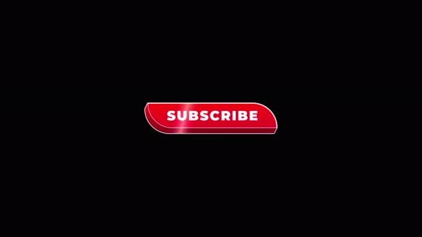 Subscribe Button Animation Use Transparent Background Your Video Projects High — Stock Video