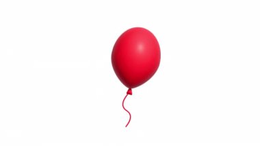 4K Yüksek Kalite Şeffaf Arkaplan ile Uçan Balon Canlandırması 1