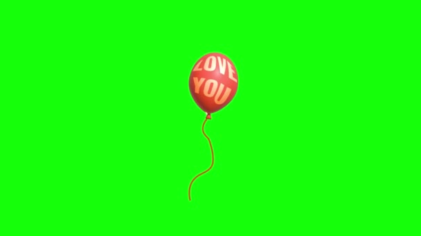 Yüksek Kalitede Şeffaf Arkaplan Ile Uçan Balon Canlandırması — Stok video