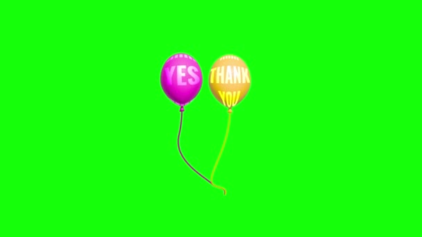 Fliegende Luftballon Animation Mit Transparentem Hintergrund Qualität — Stockvideo