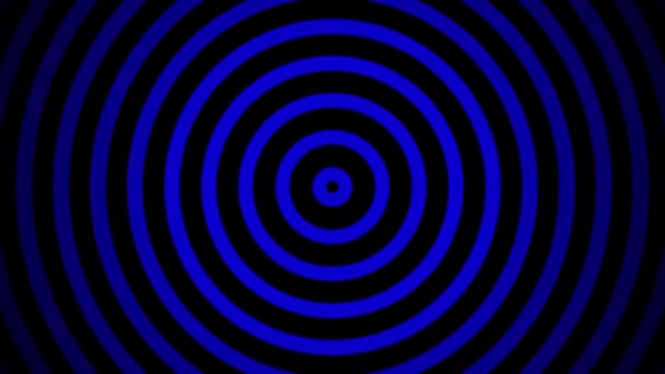 Animacja Fali Blue Circle Kanał Alfa — Wideo stockowe