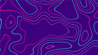 Soyut Mor Arkaplan Neon Mavi Çizgiler Dalgalı Doku Tasarımı Modeli Vektör Çizimi Grafik Sanatı Dijital Resim Modern Estetik Duvar Kağıdı - arka plan