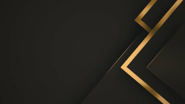 Soyut Siyah Altın Geometrik Tasarım Şık Arkaplan Modern Biçim Basit Şekiller Minimalist Grafik Desenli Duvar Kağıdı Resmi - Arkaplan - 4k Yüksek Kalite