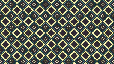 Soyut Geometrik Desen Tasarımı Sarı Teal Kareleri Arkaplan Dokusunu Tekrarlayan Kusursuz Modern Minimalist Biçim Sanatı Dijital Yazısı - 4k Yüksek Kalite