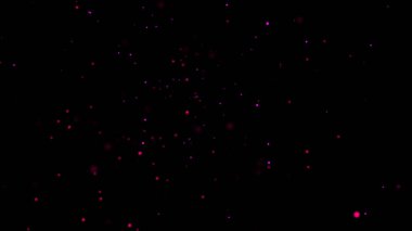 Pembe parlayan parçacıklar koyu arkaplan soyut bokeh desen tasarımı sanat dijital sihir toz bulutu ışıltısı gece - arka plan - 4k Yüksek Kalite