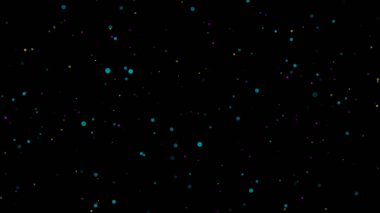 Soyut Renkli Dağınık Noktalar Karanlık Arkaplan Tasarımı Teal Pembe Arkaplan - 4k Yüksek Kalite