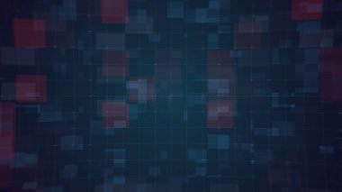 Soyut Dijital Teknoloji Ağ Ağı Veri Blokları Sistem Arayüzü Tasarım Arkaplanı - 4K Kalite