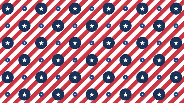 Patriotic American Stars Stripes Circles Pattern Background Design Template - Backgrounds - 4k High Quality