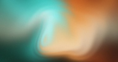 Soyut Teal Orange Arkaplanı Bulanık Gradyan Girdap Tasarım Deseni Resim Görüntü Dijital Resim Yumuşak Akış Rengi