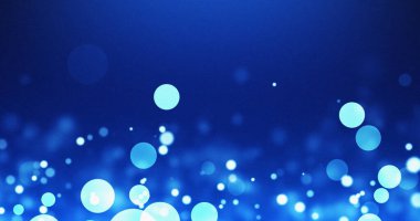 Soyut Mavi Bokeh Arkaplan Işık Işıltısı Parlak Çemberler Parlak Desen Deseni Dijital Sanat Duvar Kağıdı Resmi