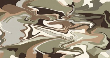 Soyut Girdap Kahverengi Krem Sıvı Mermer Boya Doku Tasarımı