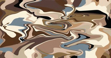 Soyut Girdap Kahverengi Bej Mavi Sıvı Mermer Sanat Tasarımı Desen Desen Duvar Kağıdı ResmiName