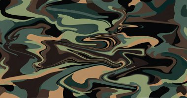 Soyut Dönen Camo Deseni Tasarım Yeşil Kahverengi Bej Ton Doku Görüntüsü