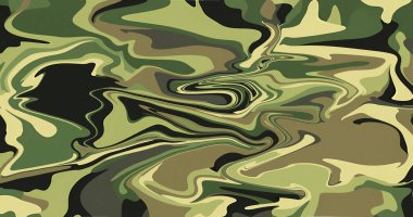 Soyut Yeşil Camo Sıvı Mermer Döküm Tasarımı Arkaplan Deseni