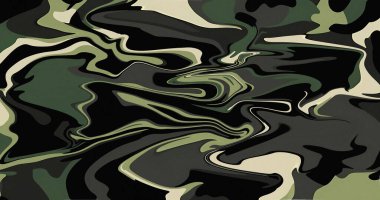 Soyut Dönen Sıvı Mermer Camo Koyu Yeşil Bej Tasarım Sanat Dokuları Arkaplan Resmi