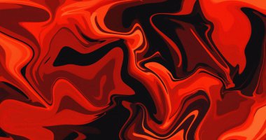 Soyut Kırmızı Siyah Dönen Sıvı Mermer Boya Doku Tasarımı Duvar Kağıdı