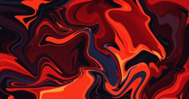 Soyut Kırmızı Siyah Dönen Sıvı Mermer Boya Doku Tasarımı Duvar Kağıdı