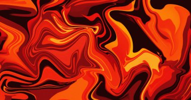 Soyut Kırmızı Turuncu Siyah Girdap Mermer Sıvı Renk Tasarımı Sanat Arkaplanı