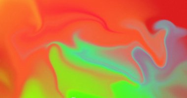 Soyut Vibrant Girdap Renkli Doku Arkaplan Tasarımı Lime Yeşil Turuncu Neon Pastel