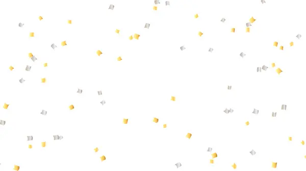 Altın ve gümüş folyoyla süslenmiş basit dans konfetileri.