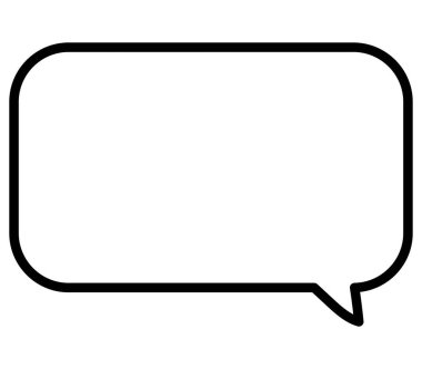 Basit komik konuşma balonu konuşma balonu kare