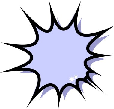 Amerikan mizah tarzı, huysuz, şaşırmış komik konuşma balonu