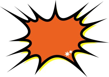 Amerikan mizah tarzı, huysuz, şaşırmış komik konuşma balonu