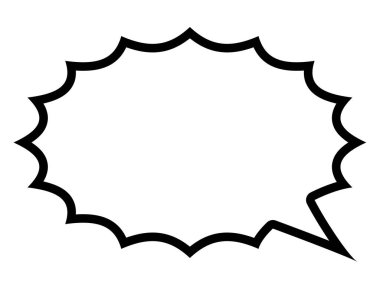 Amerikan mizah tarzı, huysuz, şaşırmış komik konuşma balonu