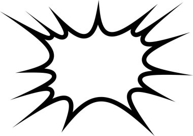 Amerikan mizah tarzı, huysuz, şaşırmış komik konuşma balonu