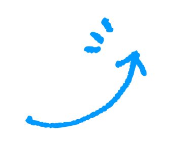 Basit el çizilmiş ok simgesi çizimi