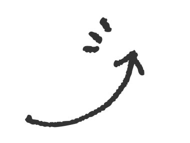 Basit el çizilmiş ok simgesi çizimi