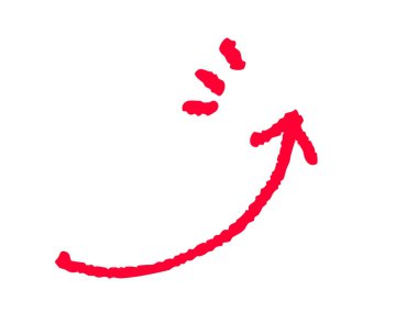 Basit el çizilmiş ok simgesi çizimi