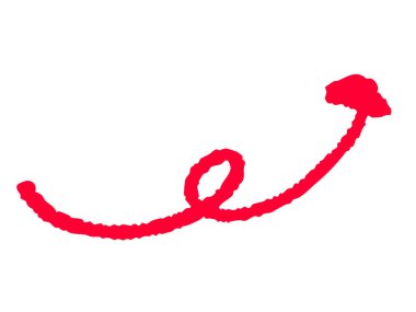 Basit el çizilmiş ok simgesi çizimi