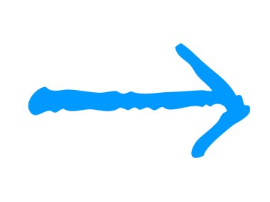 Basit el çizilmiş ok simgesi çizimi