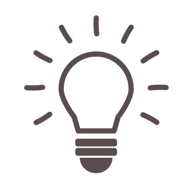 Parlayan bir görüntü ile parlayan bir ampulün tasviri