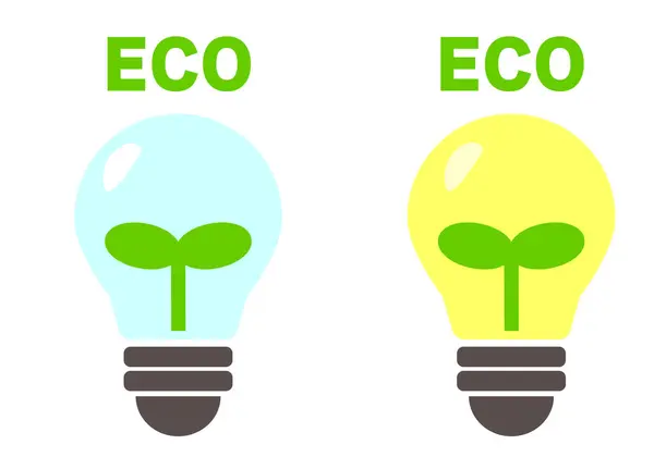 Ampulün içinde futaba olan ikon Eko lambası